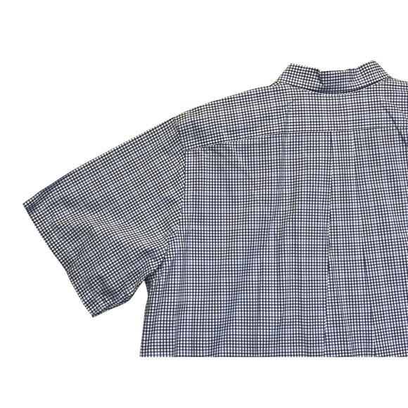 Ralph Lauren Classic Fit 2XB Blue Check Shirt Made in England Short Sleeve - Picture 14 of 16